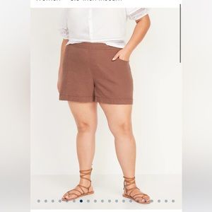 ✅Old navy High-Waisted Linen-Blend Shorts 3.5-inch inseam